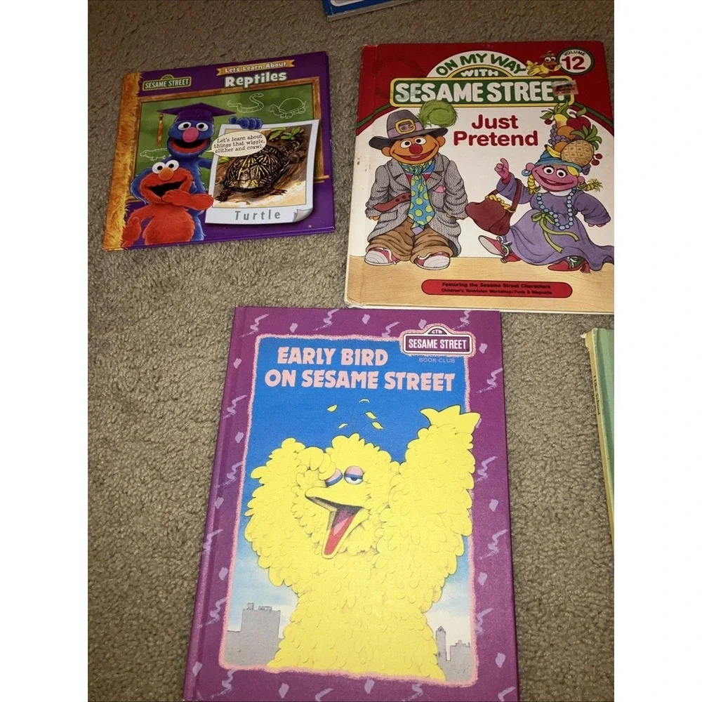 Sesame Street children's books Vintage Classics ‎ Lot Of  9 Books 1 Puzzle